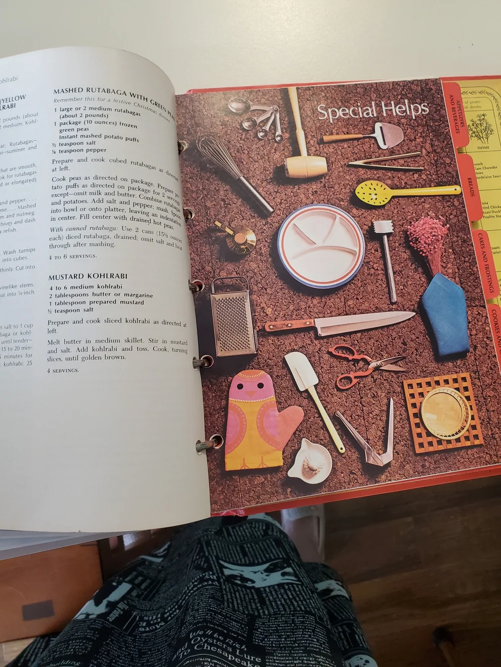 Betty Crocker Red & Yellow Vintage Recipe Hardcover Cookbook, Year 1972